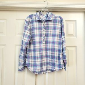 Southern Tide Blue Plaid Shirt